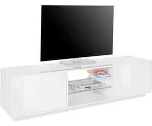 Mobile TV 2 Ante 180x41,4x46 cm Bloom Bianco Lucido