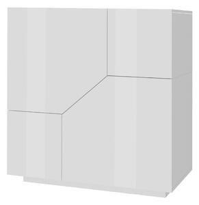 Credenza 2 Ante 79,5x43x86 cm Alien Bianco Lucido