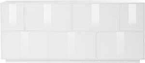 Credenza 7 Ante 200x41,4x86 cm Bloom Bianco Lucido