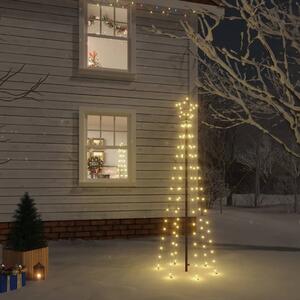 Albero di Natale con Puntale Bianco Caldo 108 LED 180 cm