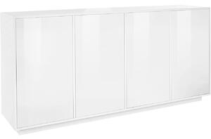 Credenza 4 Ante 180,1x41,4x86 cm Bloom Bianco Lucido