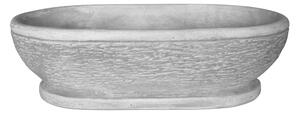 Ciotola Ovale in calcestruzzo colore grigio H 18 cm, L 60 x P 37 cm