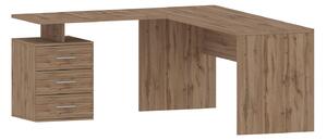 Scrivania Angolare 180/160x60x75cm cm New Selina Quercia Wotan