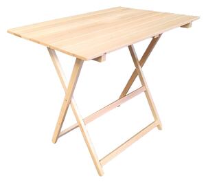 Tavolo da giardino Faggio in legno con piano in legno marrone per 4 persone 80x60cm