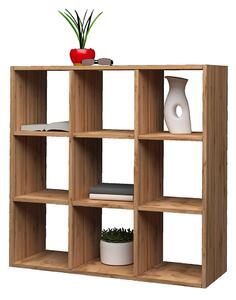 Libreria 9 Ripiani 90x25x90 cm Maruska Quercia Wotan