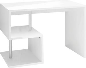 Scrivania con 2 Ripiani 100x50x77,5 cm Esse Bianco Lucido