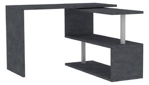 Scrivania con Gamba ad S Girevole 120/65x50x75 cm Volta Ardesia