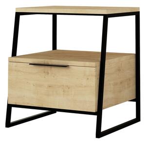 Comodino con ripiani in colore naturale Pal - Kalune Design
