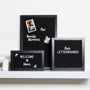 Blumfeldt Lavagna con lettere 25 x 15 cm lettere, simboli e smile dispositivo per appendere