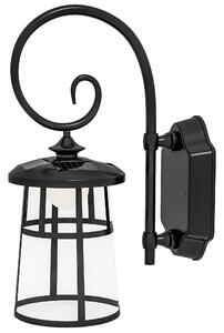 Lampada da Esterno con Pannello Solare 16,5x25,5x41 cm Impermeabile IP44 e Accensione Automatica Nero