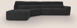 Clark Divano angolare con opzione relax elettrico in tessuto smacchiab