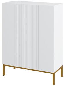 Mobile Scarpiera per 15-20 Paia di Scarpe 72x31,5x95 cm Ripiani Regolabili e Chiusura Ammortizzata Bianco