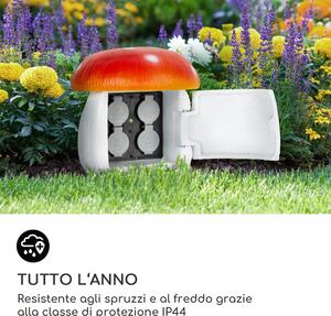 Blumfeldt Power Mushroom Smart - Presa elettrica da giardino, controllo WiFi, 3680 watt, IP44