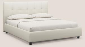 Minato letto imbottito contenitore con testata trapuntata in ecopelle