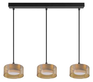 Brilagi - LED Lampadario a sospensione con cavo AURA LUX 3xGX53/30W/230V nero/oro