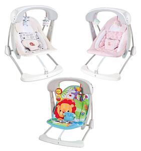 Altalena dondolo oscillante con Musica per Bambini 65x63x49 cm in Acciaio e Poliestere Baby Dreams