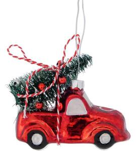 Set 2 addobbi per albero fatti a mano Little Car