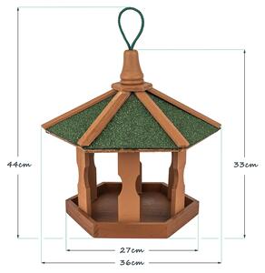 Blumfeldt Casetta per uccelli con sistema di sospensione, tetto in cartone catramato resistente alle intemperie, legno di pino trattato