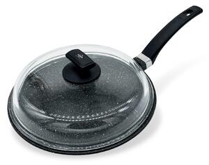 Padella Fornetto con Coperchio in Vetro Antiaderente 1 Manico Ø30 cm Olympia Hard Cook