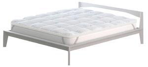 Topper Double Face Matrimoniale Trapuntato 300 gr/mq con Elastici Ice Refrigerante Bianco