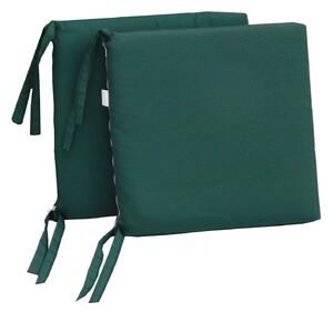 Set 2 Cuscini per Sedia da Giardino 40x40x5 cm in Dralon Allegro Verde