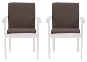 Set 2 Cuscini per Sedia da Giardino 90x45x5 cm in Dralon Allegro Taupe
