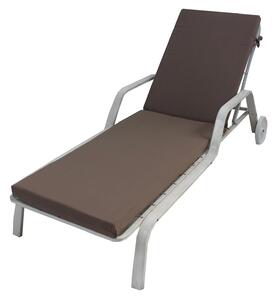 Cuscino per Lettino Prendisole da Giardino 190x57x5 cm in Dralon Allegro Taupe