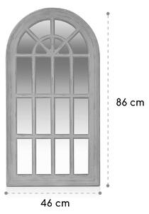 Casa Chic Savile specchio finestra francese, cornice di legno, 86 x 46 cm