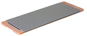 Tagliere da Cucina 30x81 cm In Legno e Acciaio Giusto
