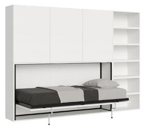 Letto Singolo a Scomparsa Composizione G Kando H194,4 Bianco Frassino con Materasso
