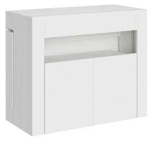 Consolle Tavolo Allungabile 90-302x42x75 cm Evolve Bianco Frassino con Panca Inferiore