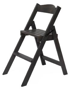Sedia Scala Pieghevole 51x41xh75 cm in Legno Faggio Massello Grigio Scuro