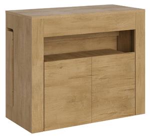 Consolle Tavolo Allungabile 90-302x42x75 cm Evolve Quercia Natura con Panca Inferiore