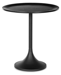 Besoa Small Visby tavolino da salotto 48x52x5cm (OxA) metallo legno multiplex impiallacciatura in legno di quercia