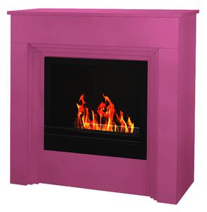 Camino a Bioetanolo da Pavimento 96x35xH96 cm Bellini Fucsia