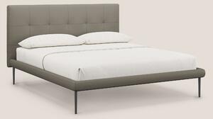 Midori letto imbottito trapuntato in ecopelle con piedini alti T04 tal