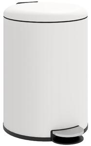 Pattumiera a Pedale 20 Litri 36x30x44,5 cm con Chiusura Silenziosa in Metallo e PP Crema