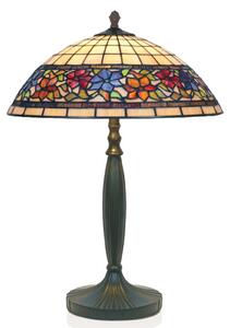 Artistar Lampada da tavolo Flora in stile Tiffany, aperta in basso, 62 cm