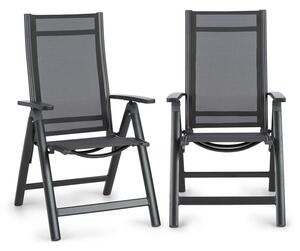 Blumfeldt Cádiz set da 2 sedie pieghevoli 59,5 x 107 x 68 cm ComfortMesh antracite