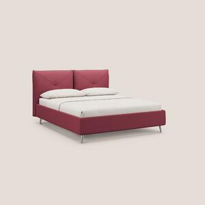 Adone letto imbottito contenitore a doppia pannellatura in bouclet imp