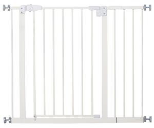 Cancelletto di Sicurezza per Cani Montaggio a Pressione Chiusura Automatica 76,2A cm Bianco