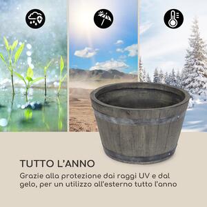 Blumfeldt Winegrow Vaso per Piante 52,5 x 31,5 cm (OxA) leggero Fibreclay grigio