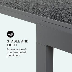 Blumfeldt Tenerife tavolo da giardino 90 x 90 cm alluminio vetro granito
