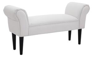 Panca Fondo Letto 102x35x51 cm con Braccioli Arrotolati Grigia