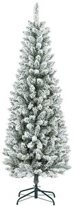 Albero di Natale Artificiale Innevato 180 cm 479 Rami Design Alto e Stretto Verde