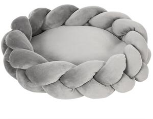 Cuccia per Cani e Gatti Imbottito e Lavabile con Cuscino Separato 55x14 cm Grigio