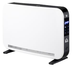 Termosifone Elettrico 3 Modalità Timer e Termostato 60x18,5x39,5 cm Bianco e Nero
