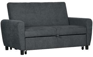 Divano Letto Singolo Clic Clac Schienale Regolabile 148x87x88 cm Velluto Grigio