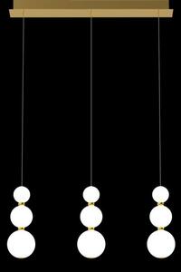Sospensione lineare tre pendenti perla md21001033-3bgol oro