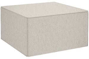 Pouf Poggiapiedi 75x75x41 cm Rivestimento Rimovibile Tessuto Effetto Lino Beige